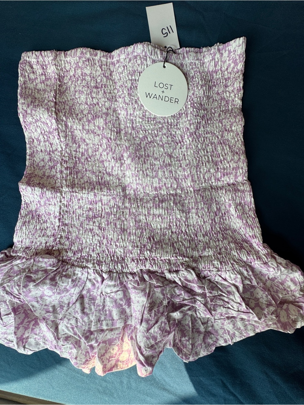Lost + Wander Women's Lavender Smocked Ruffle Skirt